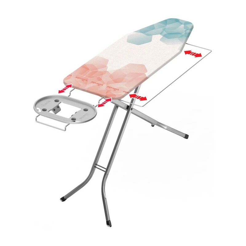 Metal ironing board Perfect 2in1 Vileda, gray color 122x44x76/97cm.