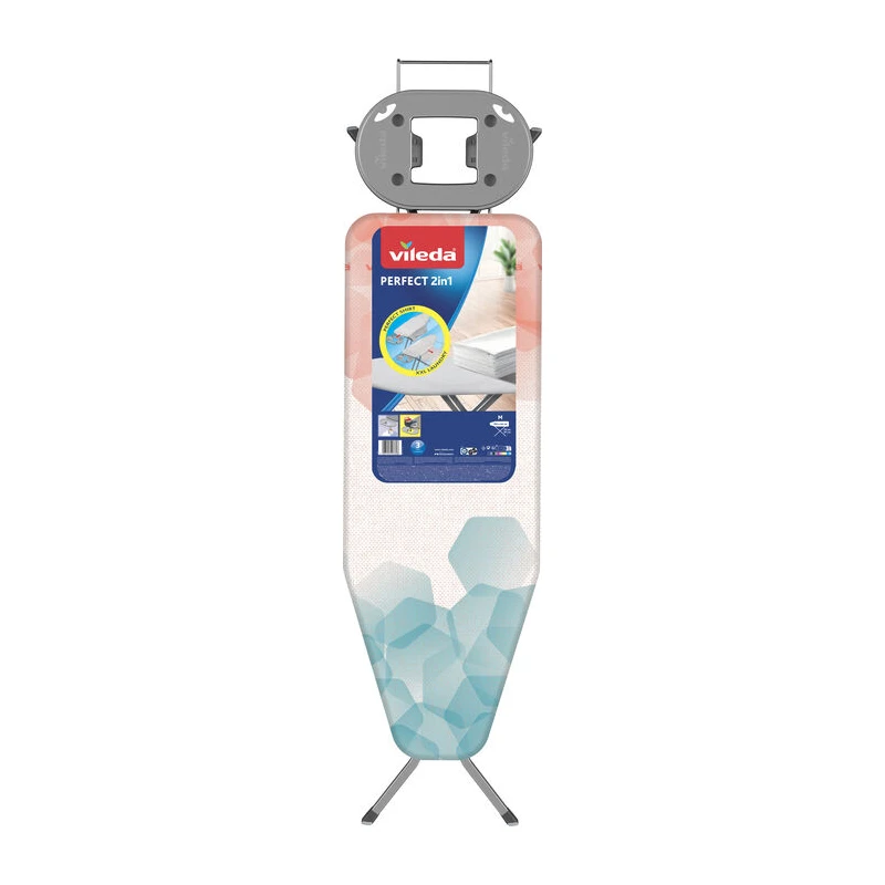 Metal ironing board Perfect 2in1 Vileda, gray color 122x44x76/97cm.
