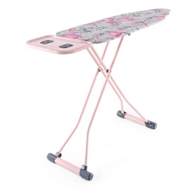 Adriana Perilla metallic ironing board in pink color 125x45x93cm.
