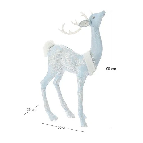ICE BLUE DEER 50X37X95CM