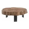 SIVA Coffee Table +/-70x65x33cm Acacia Natural/Steel Gun metal
