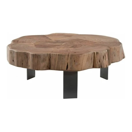 SIVA Coffee Table +/-70x65x33cm Acacia Natural/Steel Gun metal