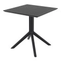 ΣΚΑΙ ΤΡΑΠΕΖΙ 80X80X74εκ. BLACK ΠΟΛ/ΝΙΟΥ - 20.0246