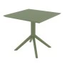 ΣΚΑΙ ΤΡΑΠΕΖΙ 80X80X74εκ. OLIVE GREEN ΠΟΛ/ΝΙΟΥ - 20.0248