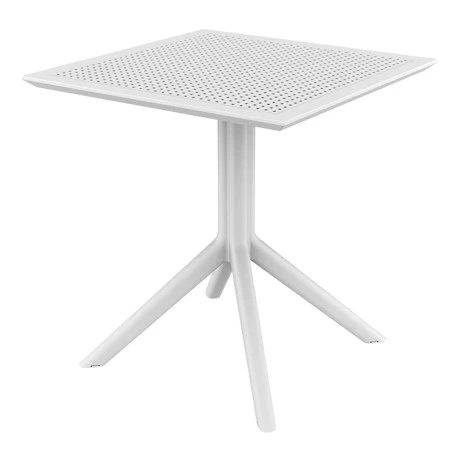 ΣΚΑΙ ΤΡΑΠΕΖΙ 80X80X74εκ. WHITE ΠΟΛ/ΝΙΟΥ - 20.0244