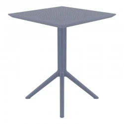 ΣΚΑΙ ΤΡΑΠΕΖΙ ΠΤΥΣ/ΝΟ 60Χ60X74εκ. DARK GREY ΠΟΛ/ΝΙΟΥ - 20.0282