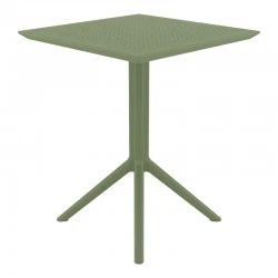 ΣΚΑΙ ΤΡΑΠΕΖΙ ΠΤΥΣ/ΝΟ 60Χ60X74εκ. OLIVE GREEN ΠΟΛ/ΝΙΟΥ - 20.0291