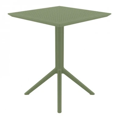 ΣΚΑΙ ΤΡΑΠΕΖΙ ΠΤΥΣ/ΝΟ 60Χ60X74εκ. OLIVE GREEN ΠΟΛ/ΝΙΟΥ - 20.0291