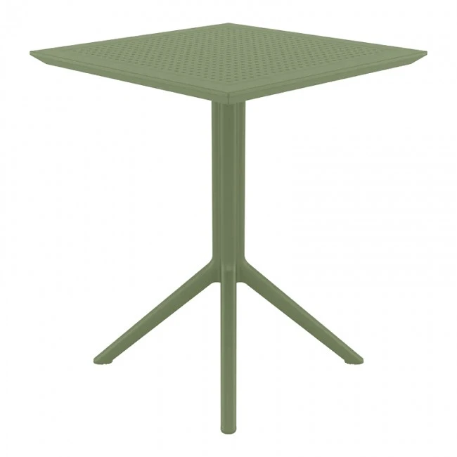 ΣΚΑΙ ΤΡΑΠΕΖΙ ΠΤΥΣ/ΝΟ 60Χ60X74εκ. OLIVE GREEN ΠΟΛ/ΝΙΟΥ - 20.0291