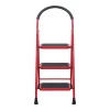 Σκαλοσκαμπό μεταλλικό 3 σκαλιών χρώμα κόκκινο 64εκ.