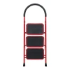 Σκαλοσκαμπό μεταλλικό 3 σκαλιών χρώμα κόκκινο 64εκ.