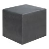 April Megapap velvet fabric stool in grey color 40x40x40cm.