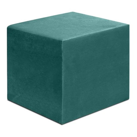 Σκαμπώ April Megapap βελούδινο χρώμα κυπαρισσί 40x40x40εκ.