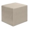 April Megapap velvet fabric stool in beige color 40x40x40cm.