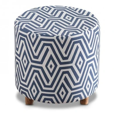 Begon Megapap fabric stool in blue - white color 40x40x40cm.