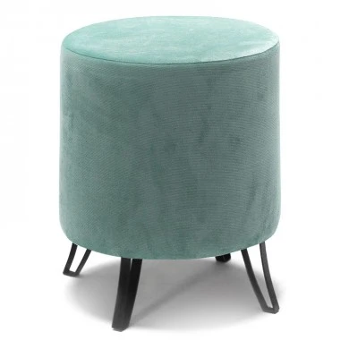 Carmen Megapap velvet stool in mint color 40x40x40cm.