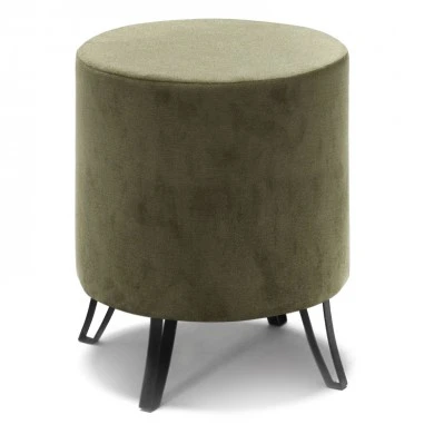 Carmen Megapap velvet stool in dark green color 40x40x40cm.