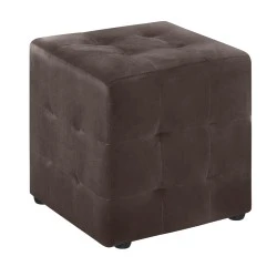 Σκαμπό Cony τεχνόδερμα χρώμα καφέ 37x37x42εκ. Σκαμπό Cony τεχνόδερμα χρώμα καφέ 37x37x42εκ.