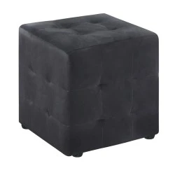Σκαμπό Cony τεχνόδερμα χρώμα μαύρο 37x37x42εκ. Σκαμπό Cony τεχνόδερμα χρώμα μαύρο 37x37x42εκ.