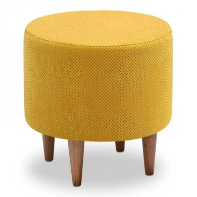 Fidik Megapap fabric stool in mustard color 40x40x40cm.