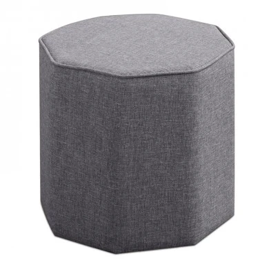 Hexa Megapap fabric stool in grey color 40x40x42cm.