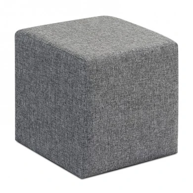Kare Megapap fabric stool in grey color 40x40x40cm.
