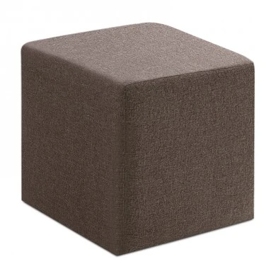 Kare Megapap fabric stool in brown color 40x40x40cm.