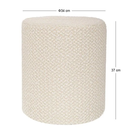 CRΘME FABRIC STOOL D34X37CM