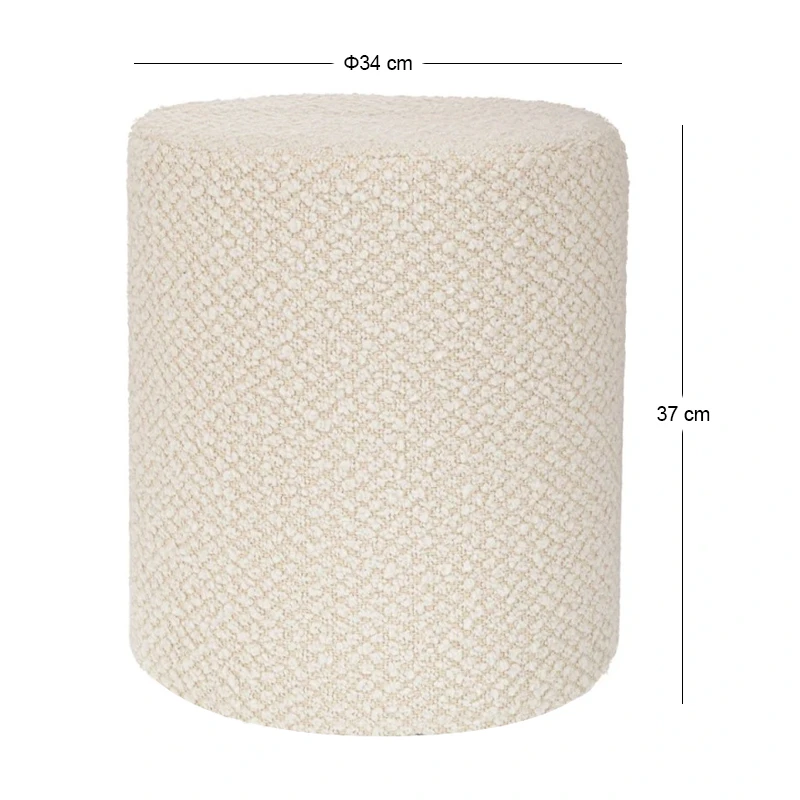 CRΘME FABRIC STOOL D34X37CM