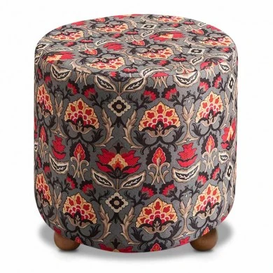 Bonita Megapap cylinder fabric stool multicolor 40x40x40cm.