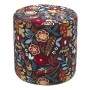 Dalbi Megapap cylinder fabric stool in multicolor color 40x40x40cm.