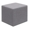 Linda Megapap fabric stool in grey color 40x40x40cm.