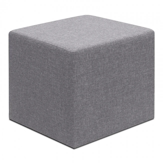 Linda Megapap fabric stool in grey color 40x40x40cm.