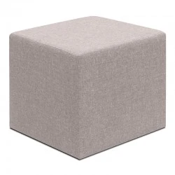 Linda Megapap fabric stool in beige color 40x40x40cm.