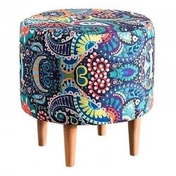 Liza Megapap fabric stool multicolor 40x40x42cm. Liza Megapap fabric stool multicolor 40x40x42cm.