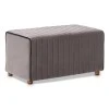 Mabel Megapap velvet stool in grey color 80x40x40cm.