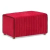 Mabel Megapap velvet stool in red color 80x40x40cm.