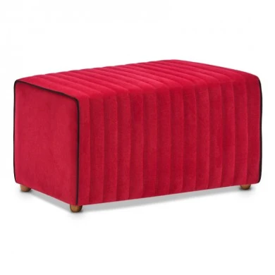 Mabel Megapap velvet stool in red color 80x40x40cm.