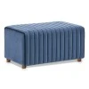 Mabel Megapap velvet stool in blue color 80x40x40cm.
