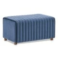 Mabel Megapap velvet stool in blue color 80x40x40cm.