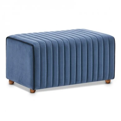 Mabel Megapap velvet stool in blue color 80x40x40cm.
