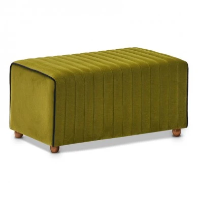 Mabel Megapap velvet stool in green color 80x40x40cm.