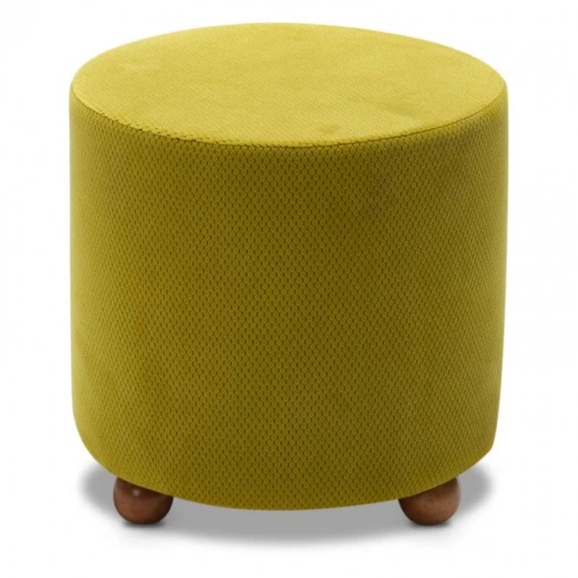 Mario Megapap fabric stool in olive color 40x40x40cm.
