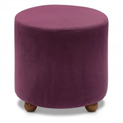 Mario Megapap fabric stool in purple color 40x40x40cm.