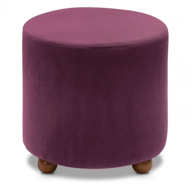 Mario Megapap fabric stool in purple color 40x40x40cm.