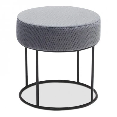 Moon Megapap fabric stool in grey color 40x40x40cm.