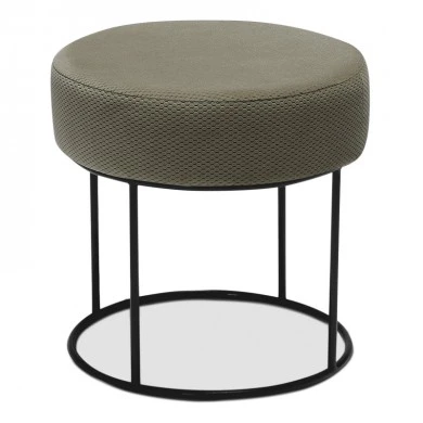 Moon Megapap fabric stool in green color 40x40x40cm.