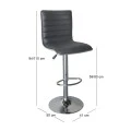 ALFI Bar Stool Pu Black