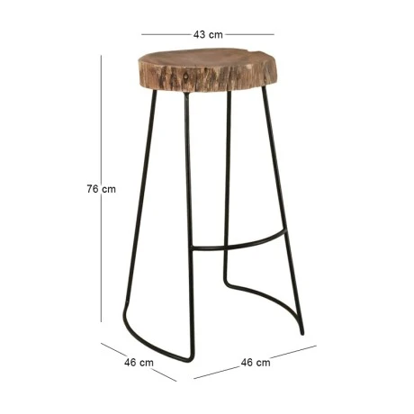 ATRIUM Bar Stool Acacia Natural Finish (Black Paint)