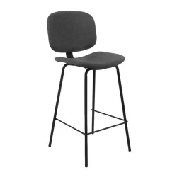 BARLEY Bar Stool Black Metal/Pu Vintage Black BARLEY Bar Stool Black Metal/Pu Vintage Black